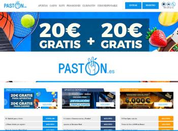 Interface do site do Paston Casino